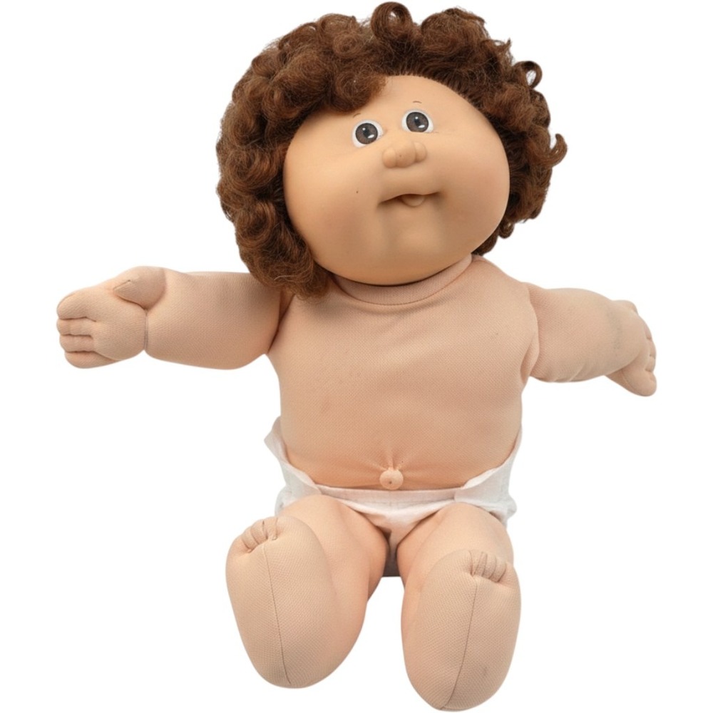 Vintage 1983 Cabbage Patch Kids Doll Coleco Brown Hair Eyes Head Mold 18 A1